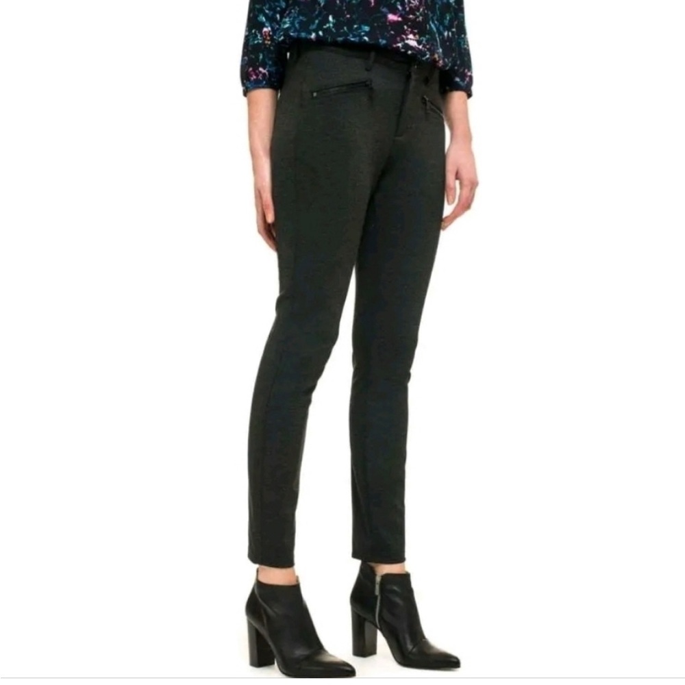 NYDJ Zip Pocket Ponte‎ Leggings Charcoal Gray Size 10
